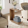 Tribesigns C-Shaped End Table with 2-Tier Storage Shelves - 2 of 4