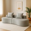 SKRAN Corduroy Compressed Sofa, Modern Loveseat Sofa, With Pillows Plush High-Density Foam Cushions, No Assembly Required, For Living Room - 3 of 4