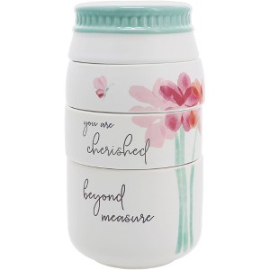 Pavilion Gift Company - Cherished - 6" x 3.25" Stacked Measuring Cups - Measuring Cups - 1 of 4