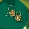 Ross-Simons 14kt Yellow Gold Openwork Flower Drop Earrings - 3 of 4