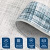 Plaid Print  Powder Blue Area Rug,  Machine Washable Rug, Non-Slip Low Pile Carpet for Living Room, Bedroom, Dining Room, Home Office - 4 of 4