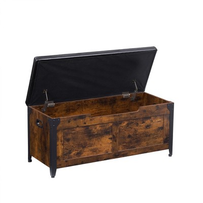 Retro Wooden Shoe Bench with Lift Top Storage Entryway Storage Bench