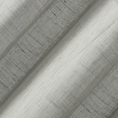Gray Sheer Linen Blend Grommet Top Window Panel