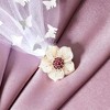 Ross-Simons Mother-Of-Pearl and 2.00 ct. t.w. Rhodolite Garnet Flower Pin in Sterling Silver - 4 of 4