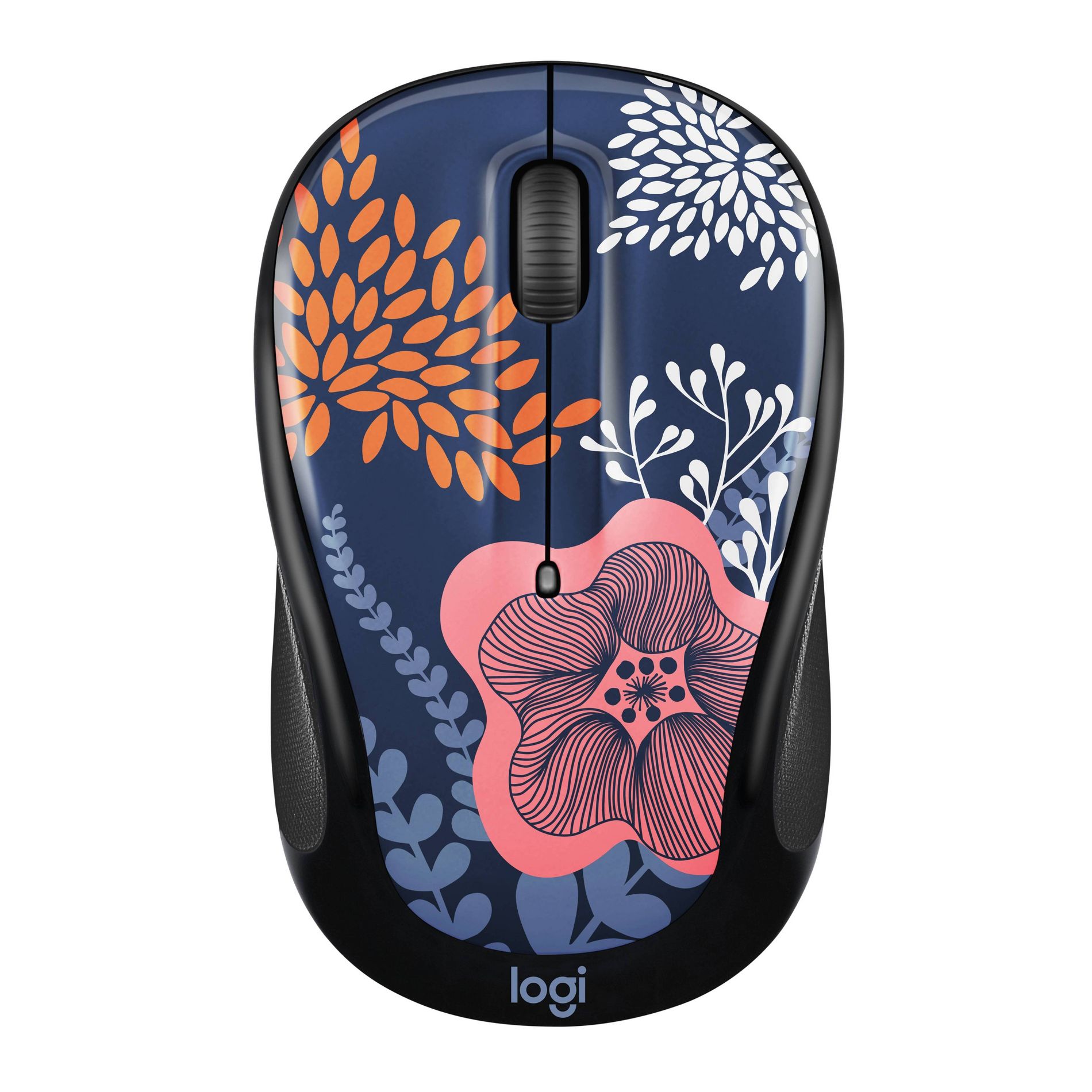 Logitech Mouse (M317) - Forest Floral: Wireless USB-A, 1000 dpi, Soft-Touch Grips