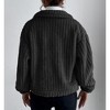 Coolmee Women's Winter Fleece Heating Jacket Button Down Stand Collar with Pockets Coats - 3 of 4