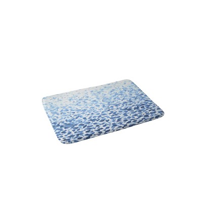 Orara Studio Pastel Striped Memory Foam Bath Mat Blue - Deny Designs
