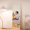 FURNIinspire Full Length Mirrors Floor Standing Body Mirror, Large Rectangle Mirror Long Dressing Mirror for Bedroom, Gold, 18"*58" - 4 of 4