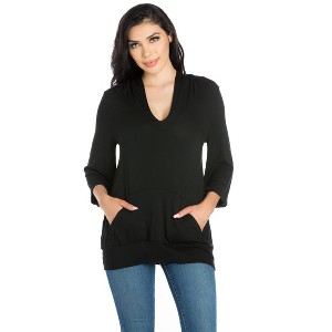 24seven Comfort Apparel Womens Trendy Oversized Fashion Hoodie Top - 1 of 4