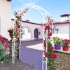 JUJABU Metal Garden Arch Pavilion Assemble Freely with 8 Styles, Climbing Plants Suitable for Weddings, Parties, ect. Cream White - 4 of 4
