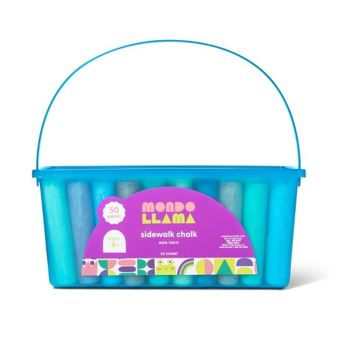 50ct Sidewalk Chalk Set with Blue Box - Mondo Llama™