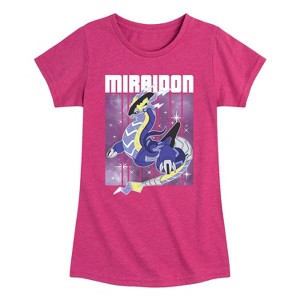 Girls' - Pokémon - Miraidon Legend Fitted Short Sleeve Graphic T-Shirt - 1 of 4