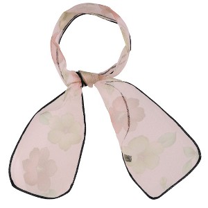 Allegra K Women's Transparent Skinny Organza Scarf Floral Neckerchief Hair Band - 1 of 4