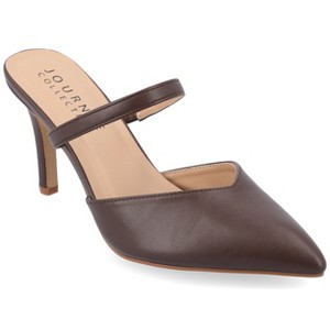 Journee Collection Women's Yvon Narrow Width SuperNatural Shades Pointed Toe Mule Pumps - 1 of 4