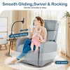 Racxily Rocking Recliner Chair, 360° Swivel Nursery Rocking Chair, Glider Chairs, Modern Small Rocking Swivel Recliner, Phone Holder - 4 of 4