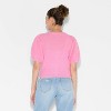 Women's Puff Short Sleeve V-Neck Cardigan - Wild Fable™ - 3 of 3