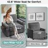 Vipbear 42.5" W Sleeper Sofa Bed with Pull Out Bed,3-in-1 Convertible Sleeper Sofa Chair with Adjustable Reclining Backrest,USB Ports,Side Table - 4 of 4