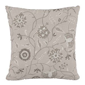 Polyester Square Pillow In Dahlia Taupe - Skyline Furniture, Brown