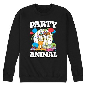 Men's - Garfield - Party Animal Graphic Fleece Sweatshirt - 1 of 4