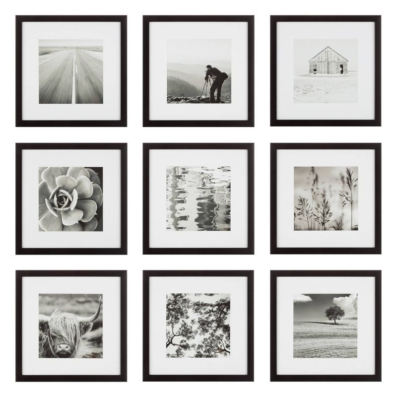 (Set of 9) 12&#34; x 12&#34; Gallery Grid Kit Black - Instapoints, 1 of 13