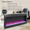 44-Inch In-Wall Recessed Electric Fireplace with Remote, Multi-Color Flame & Emberbed, LED Light Heater - 3 of 4