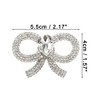 Unique Bargains Women's Rhinestone Shoe Buckle 2.17"x1.57" Silver Tone 2 Pcs - 2 of 4