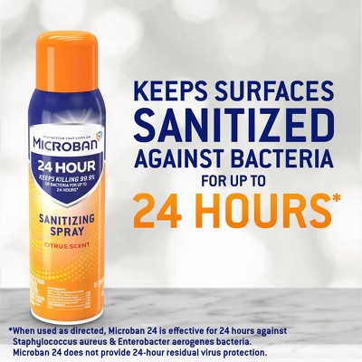Microban Professional 30120 Citrus Scented Bathroom Cleaner / Disinfectant  Spray 32 fl. oz.