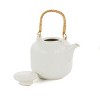 Gibson Our Table Landon 1.21 Quart Stoneware Teapot in Seasalt - 2 of 4