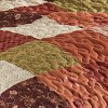 Collections Etc Evelyn Oversized Reversible Floral and Leaf Patchwork Quilt - 3 of 3