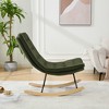 Wooakway Lazy Rocking Chair,Comfortable Lounge Chair with Wide Backrest,Upholstered Armless for Living room,Balcony,Bedroom,Patio Porch. - 2 of 4