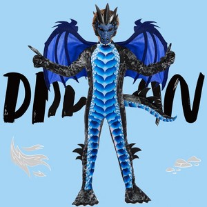 Joyfy Boys' Halloween Fierce Dragon Costume for Kids – Complete Winged Costume Set - 1 of 4