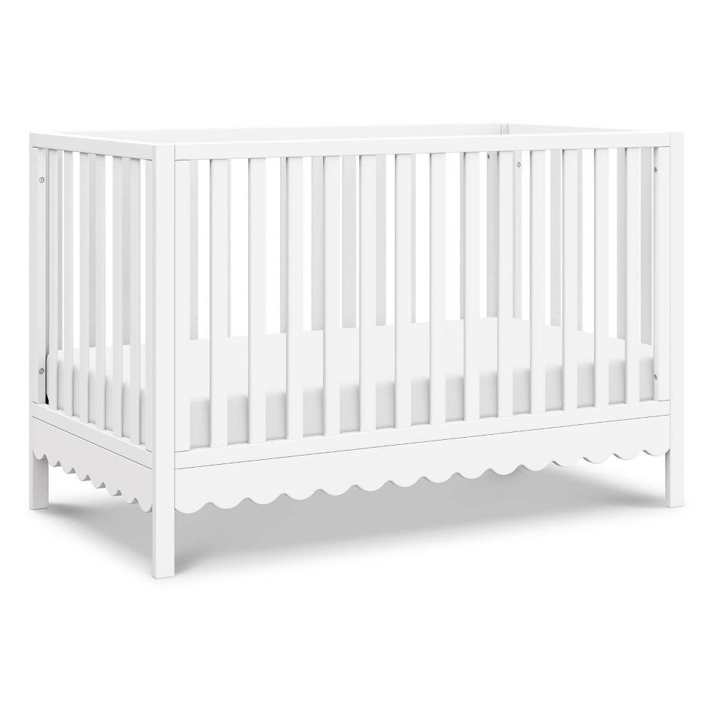 Photos - Cot DaVinci Sammy Scallop 4-in-1 Convertible Crib - White 