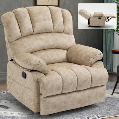 CAVINAS Oversized Adjustable Recliner Lounge Chair, Modern Fabric Sofa with Ergonomic Armrests, Comfortable Living Room Chair for Adults