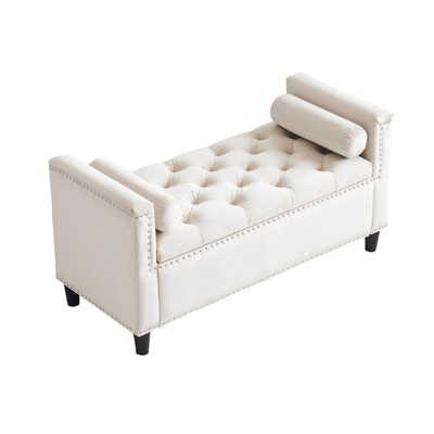 Bella Depot 44.5''W Upholstered Velvet Storage Bench