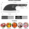 imarku Butcher Knife, 7" Serbian Chef Knife, High-Carbon Steel Forged Meat Cutter, Black Corrosion-Resistant Non-Stick Coating, With Leather Sheath - 2 of 4