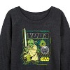 Women's - Star Wars - Digital Yoda Lightweight French Terry Wide Neck Long Sleeve Shirt - 2 of 4