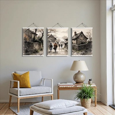 Floral Canvas Wall Art with Strong Artistic and Visual Aesthetics,3 - Pieces