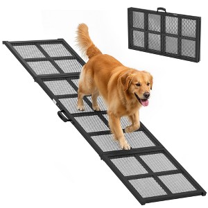 PawHut Dog Car Ramp, 75" x 20" Extra Long and Wide Pet Ramp with Non-Slip Surface, Folding Portable Pet Stairs for Large, Small & Senior Dogs - 1 of 4