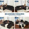 Sofabridge 108" Modular Cloud Sectional - No Assembly Required, Boneless Design with Memory Foam for Living Room, Dark Grey - 4 of 4