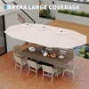 Double-Side Rectangular Pool Umbrella, 15ft Large Patio Umbrella, Outdoor Umbrellas - 3 of 4