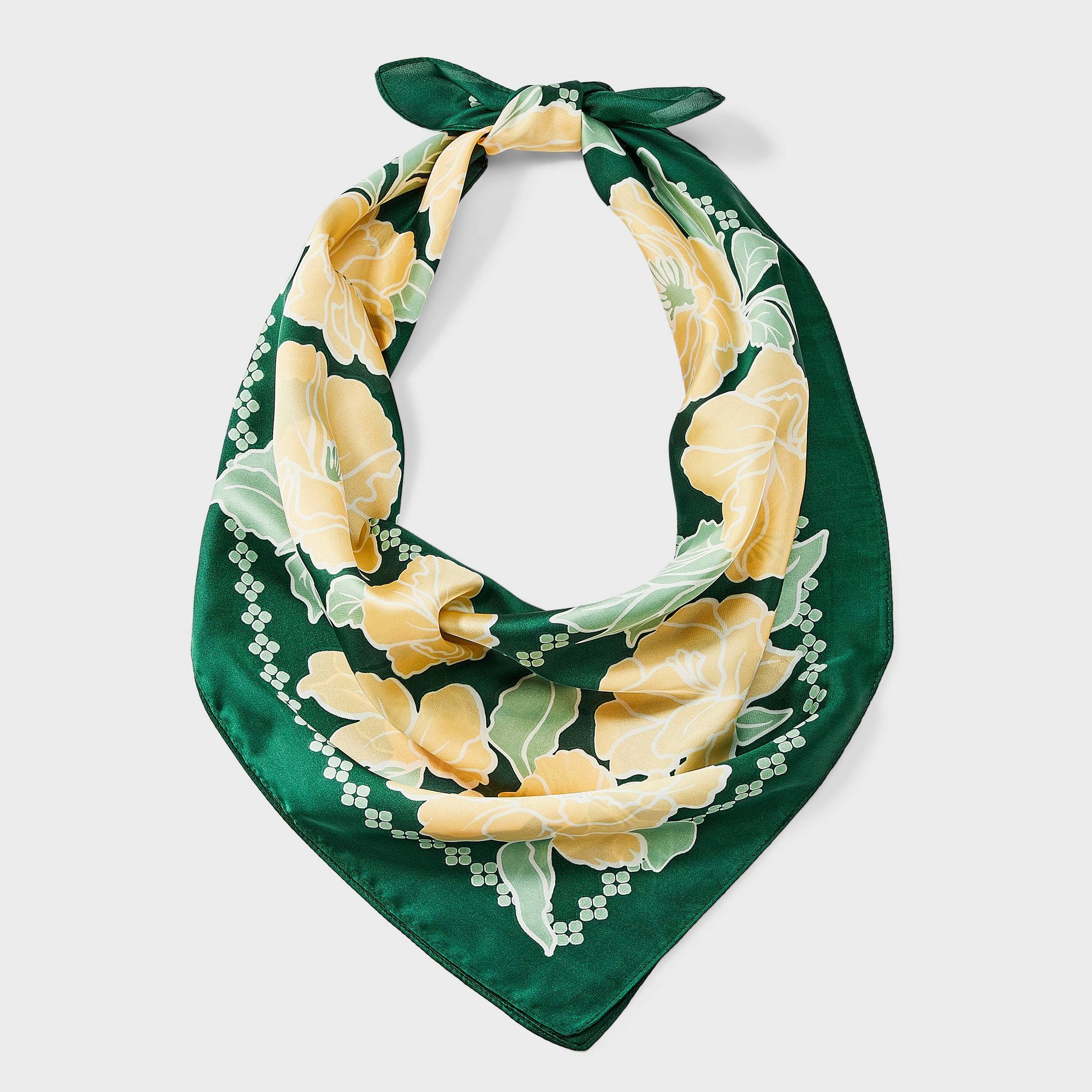 Floral Printed Scarf - A New Day™ Green