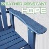 Nasitip Oversized HDPE Adirondack Chair, 36" Folding Outdoor Lounge Chair for Patio, Porch & Pool - 4 of 4