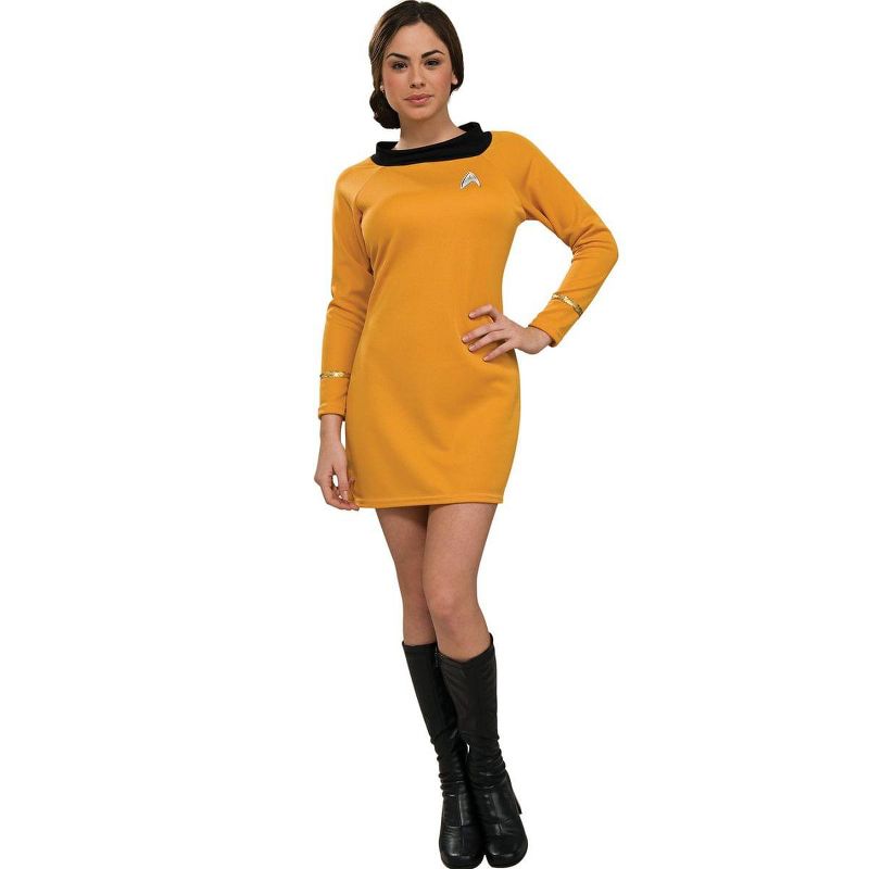 Star Trek The Movie Command Gold Adult Womens Costume Dress, 1 of 2