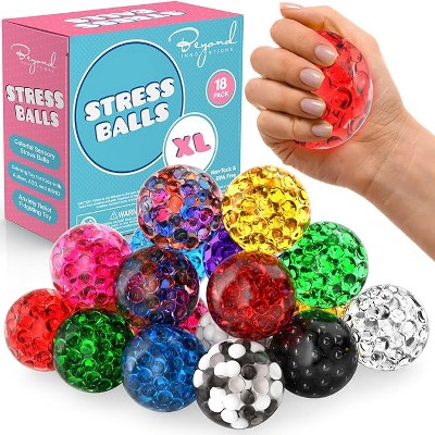Beyond Innoventions Stress Balls for Adults - 18 Pack | Fidget Toys | XL Squishy Balls, Anxiety | for Autism & ADD/ADHD