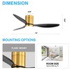 Airsurfer 52-inch 3-Blade Flush Mount LED Ceiling Fan with Light Remote - 4 of 4