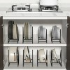 LunaLulinlk 2 Pack Large Triangle Plate Holders Organizers Metal Plate Dish Organizers Racks Stands for Countertop and Cupboard Black - 2 of 4