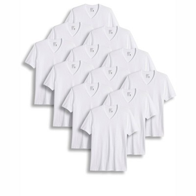 Jockey Men's Big & Tall Classic V-Neck Undershirt - 12 Pack