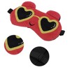 Unique Bargains Soft Cartoon Sleep Mask Love Glasses Deep Pink 1 Pc - 3 of 4