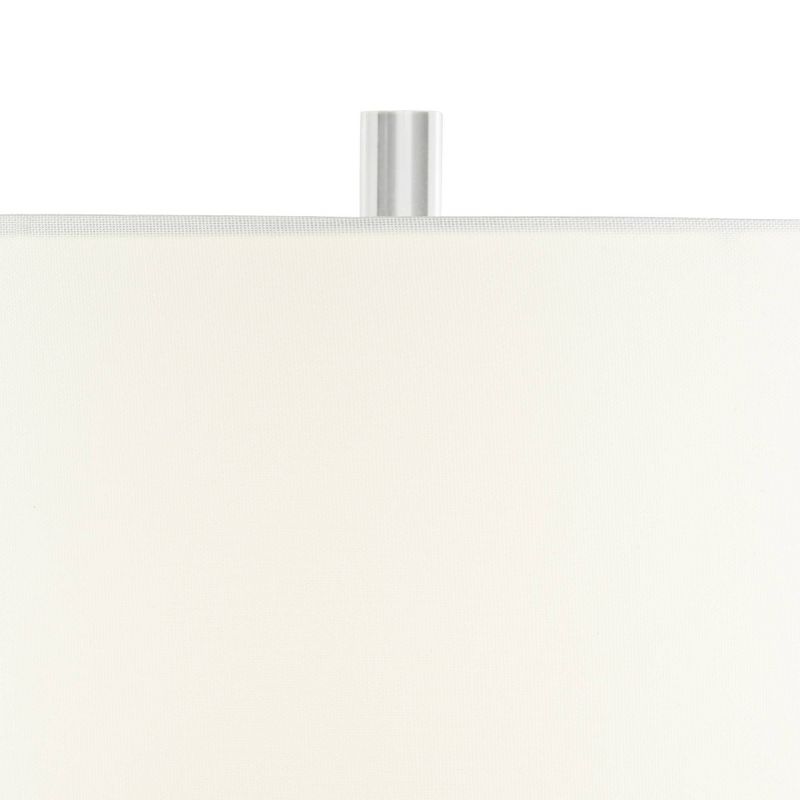 Possini Euro Design Modern Table Lamp 26" High Blue Brushstrokes Ceramic White Fabric Drum Shade for Living Room Bedroom House, 3 of 9