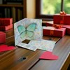 Unique Bargains Greeting Card Rose Butterfly Paper 5.9"x4.4"x0.4" 1 Pc - 2 of 4